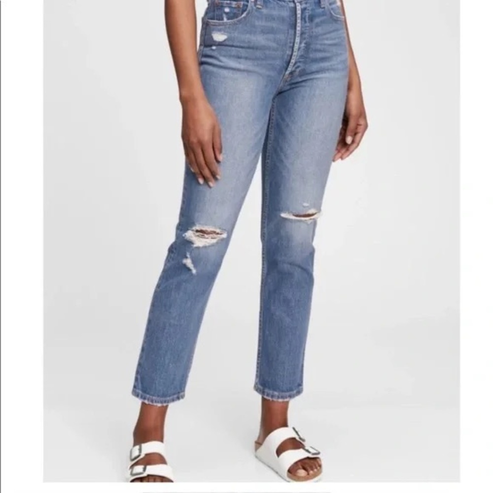 Cheeky Straight High Rise Ripped Jean
